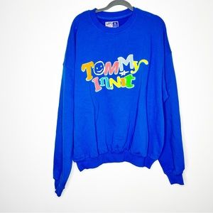 Official Limited Edition TommyInnit Blue Puffy Letter Crewneck Sweater 2XL 2X
